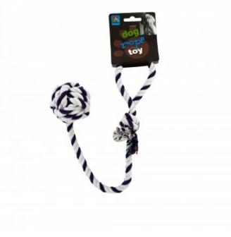 Knotted Rope Dog Toy with Ball