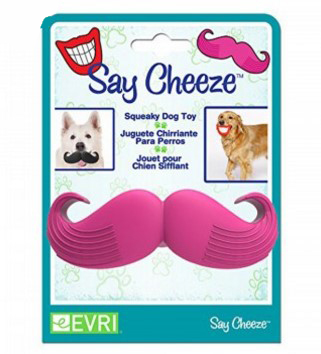 Say Cheeze Squeaky Dog Toy Clip Strip