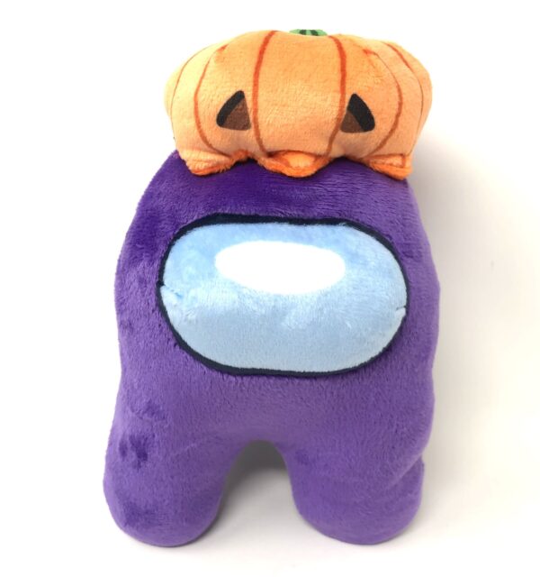 Among Us Plush Buddy Crewmate Pumpkin Hat Video Game Purple